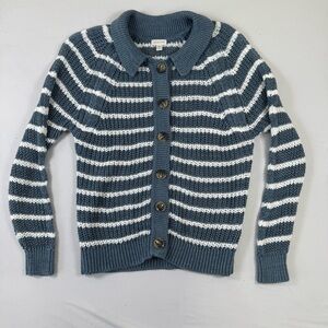 Garnet Hill Striped Linen Organic Cotton Sweater